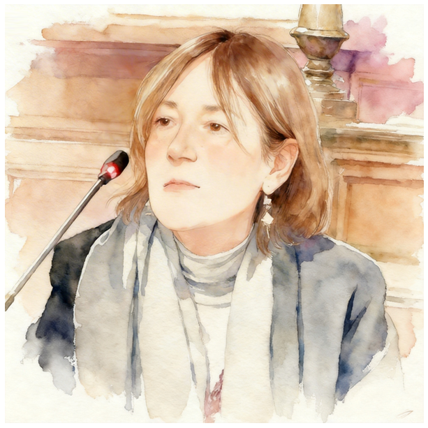 Carla Cucchiarelli, acquerello realizato con AI